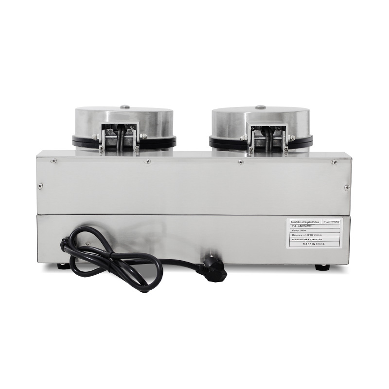 Máquina elétrica para fazer waffles em aço inoxidável para restaurante comercial