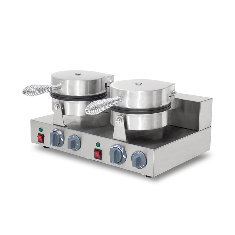 Máquina elétrica para fazer waffles em aço inoxidável para restaurante comercial