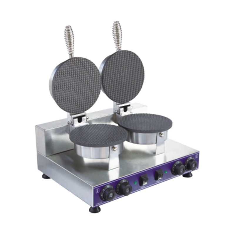 Máquina elétrica para fazer waffles em aço inoxidável para restaurante comercial