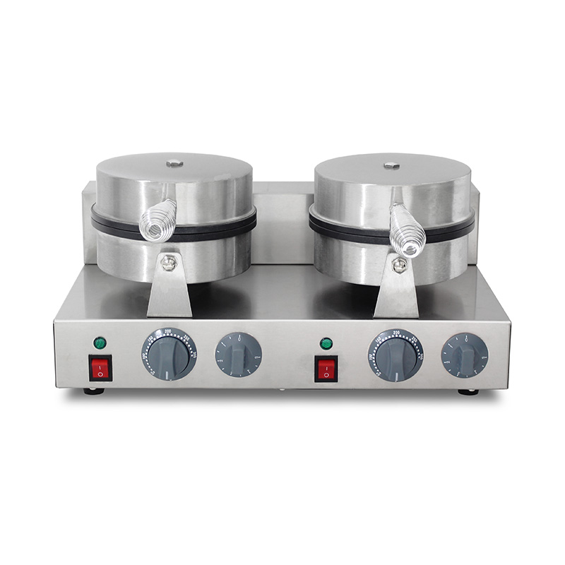 Máquina elétrica para fazer waffles em aço inoxidável para restaurante comercial