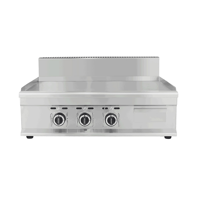 Chapa para assar comercial de aço inoxidável com padrão de placa plana a gás natural/GLP