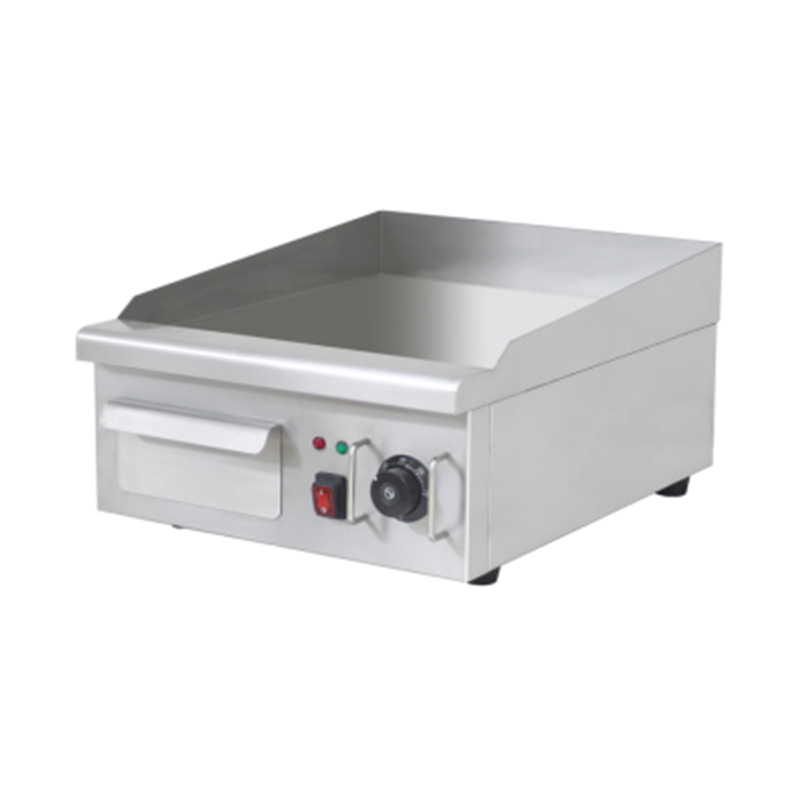 Chapa elétrica para cozinha comercial de aço inoxidável com padrão de placa plana