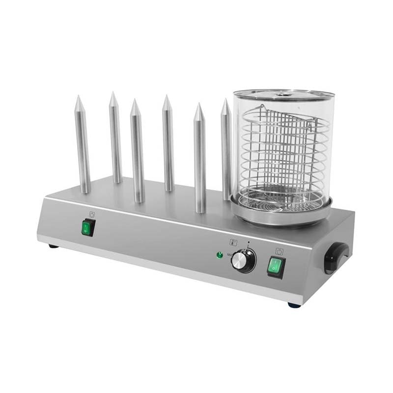 Máquina aquecedora de cachorro-quente e pão de aço inoxidável com palitos