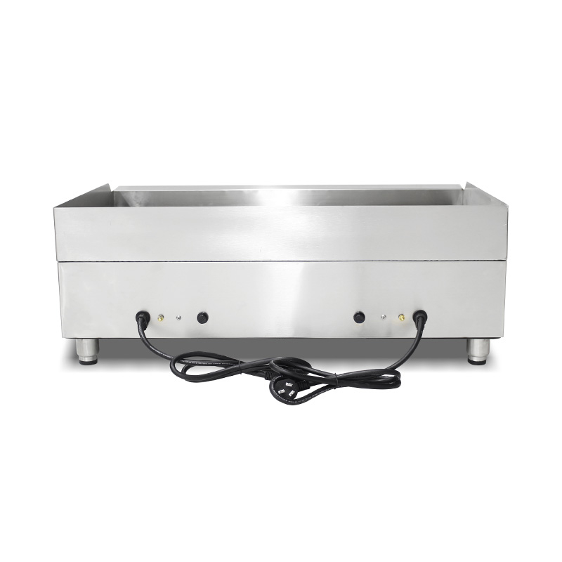 Chapa elétrica de bancada de cozinha comercial de aço inoxidável com painel de controle de computador