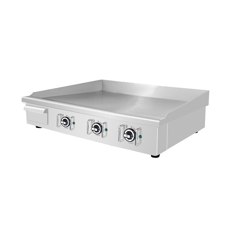 Chapa elétrica para cozinha comercial de aço inoxidável com padrão de placa plana