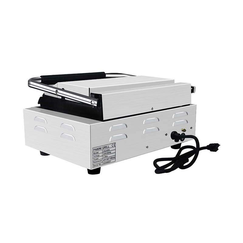 Máquina de cozinha elétrica comercial de aço inoxidável Panini Grill