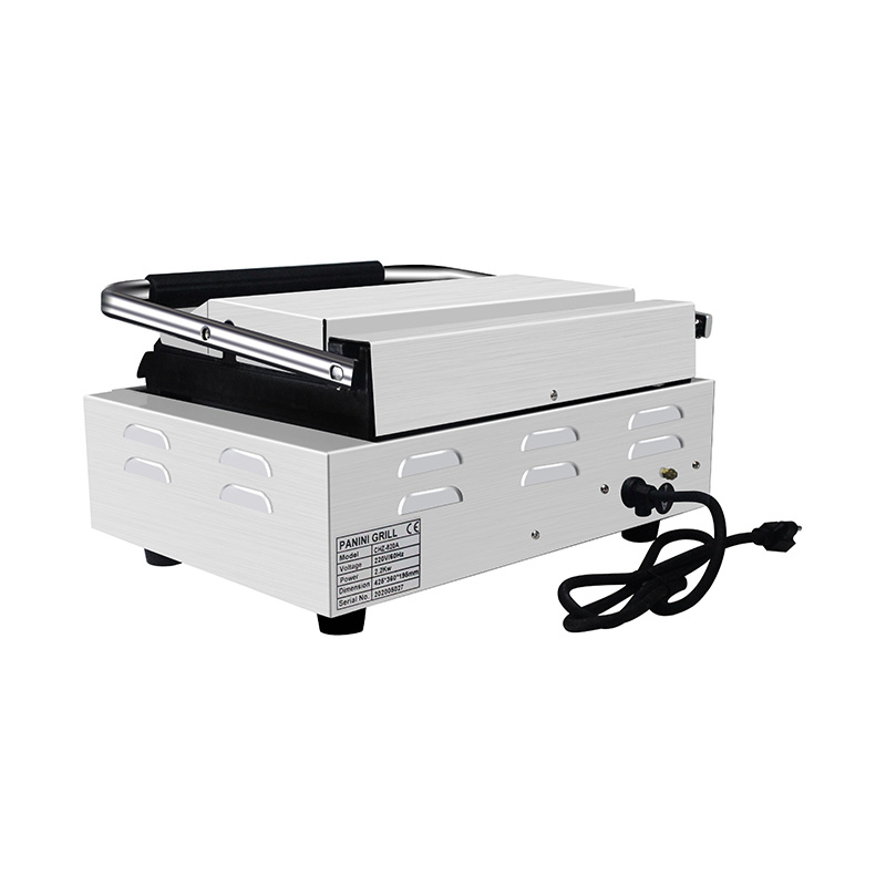 Máquina de cozinha elétrica comercial de aço inoxidável Panini Grill