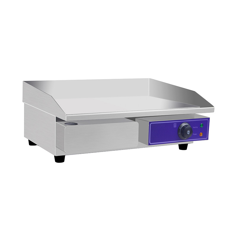 Chapa elétrica para cozinha comercial de aço inoxidável com padrão de placa plana