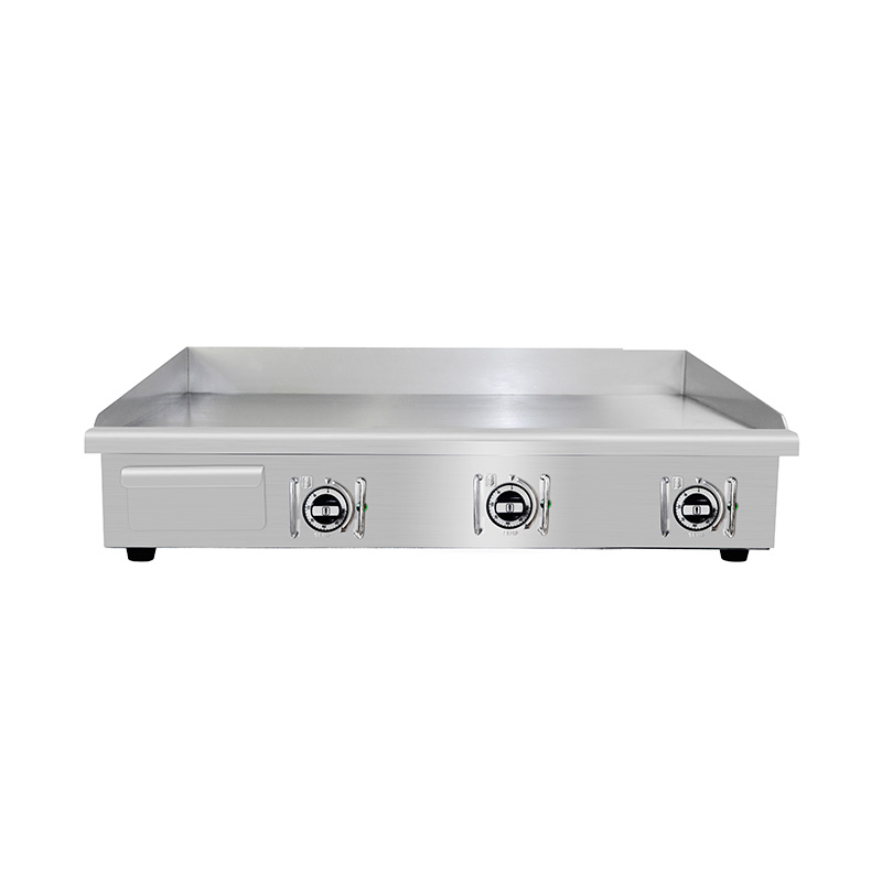 Chapa elétrica para cozinha comercial de aço inoxidável com padrão de placa plana