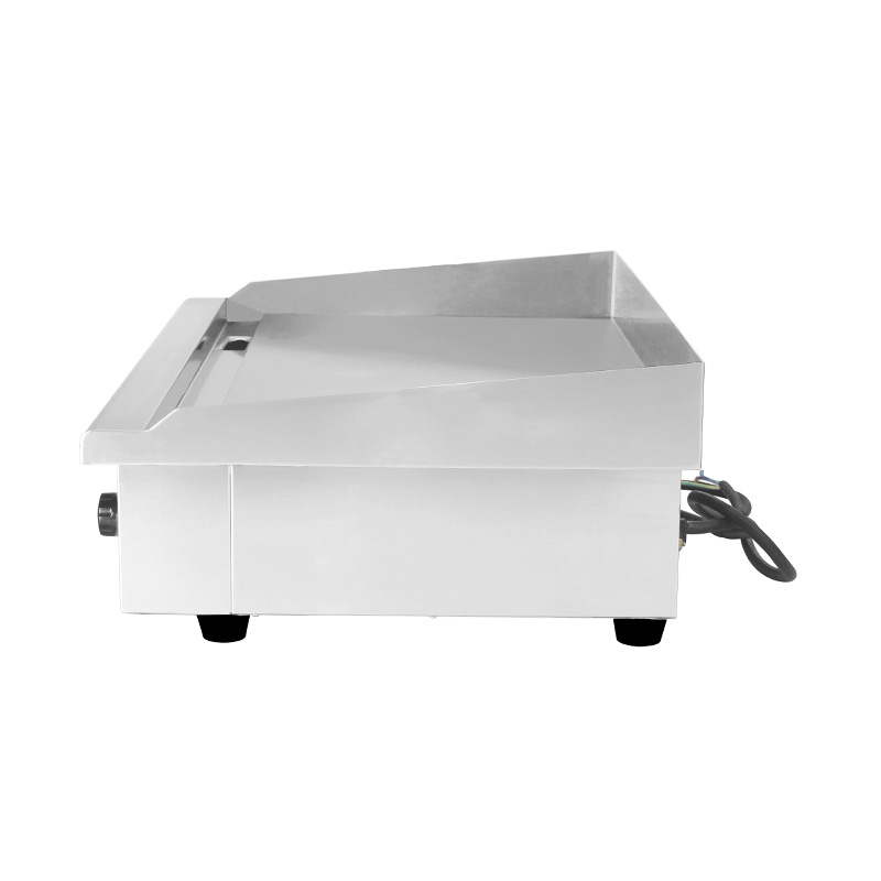 Chapa elétrica para cozinha comercial de aço inoxidável com padrão de placa plana