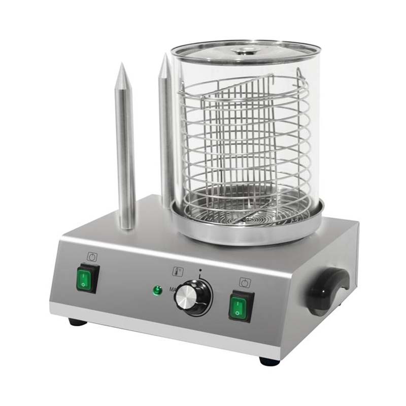 Máquina aquecedora de cachorro-quente e pão de aço inoxidável com palitos
