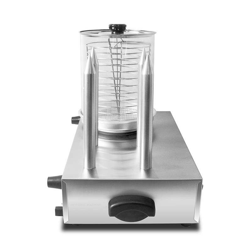 Máquina aquecedora de cachorro-quente e pão de aço inoxidável com palitos