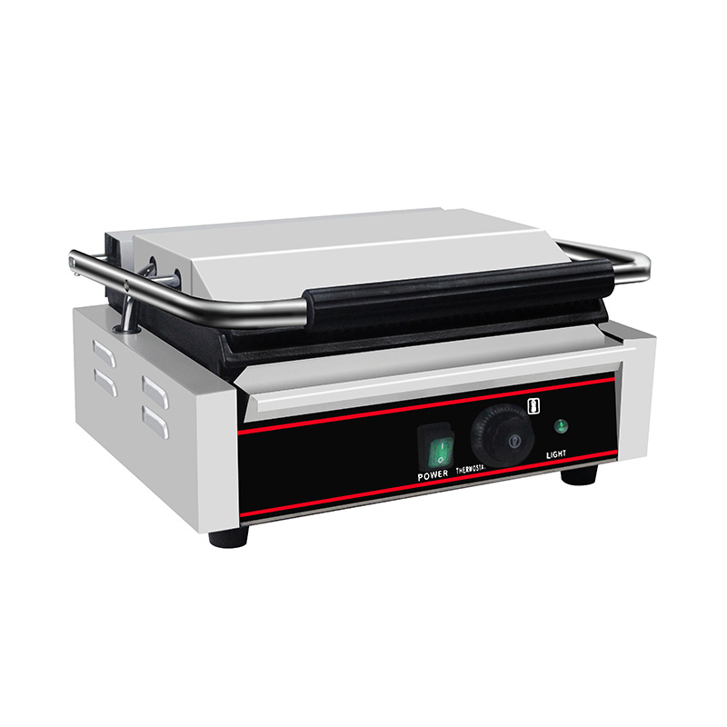 Máquina de cozinha elétrica comercial de aço inoxidável Panini Grill