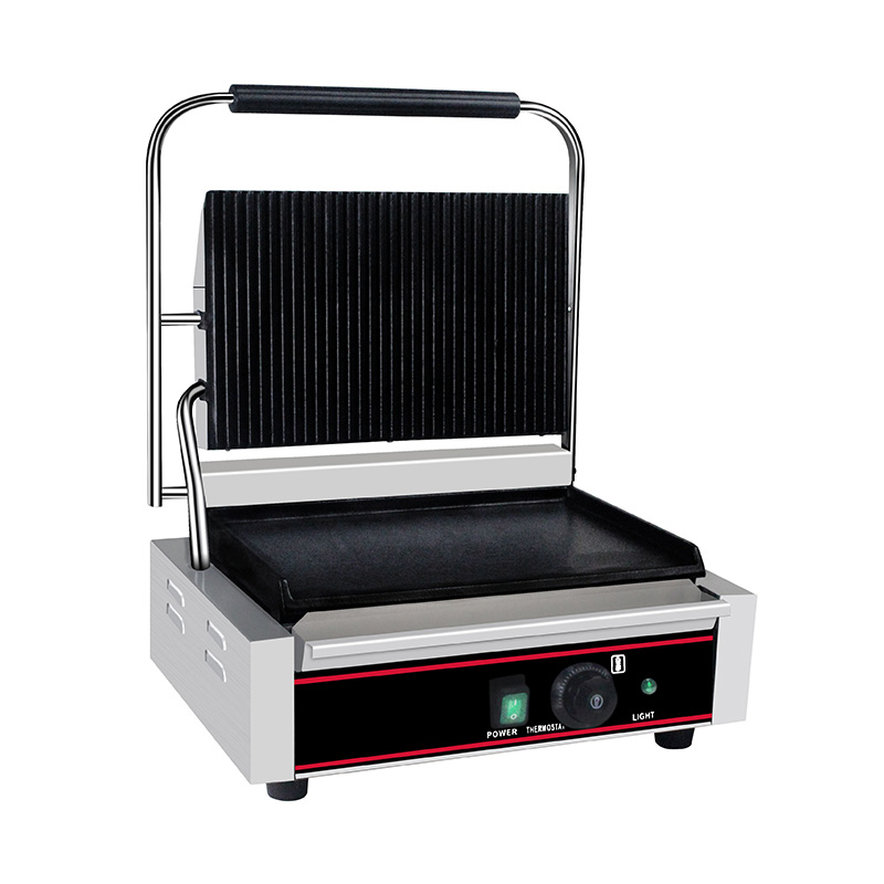 Máquina de cozinha elétrica comercial de aço inoxidável Panini Grill
