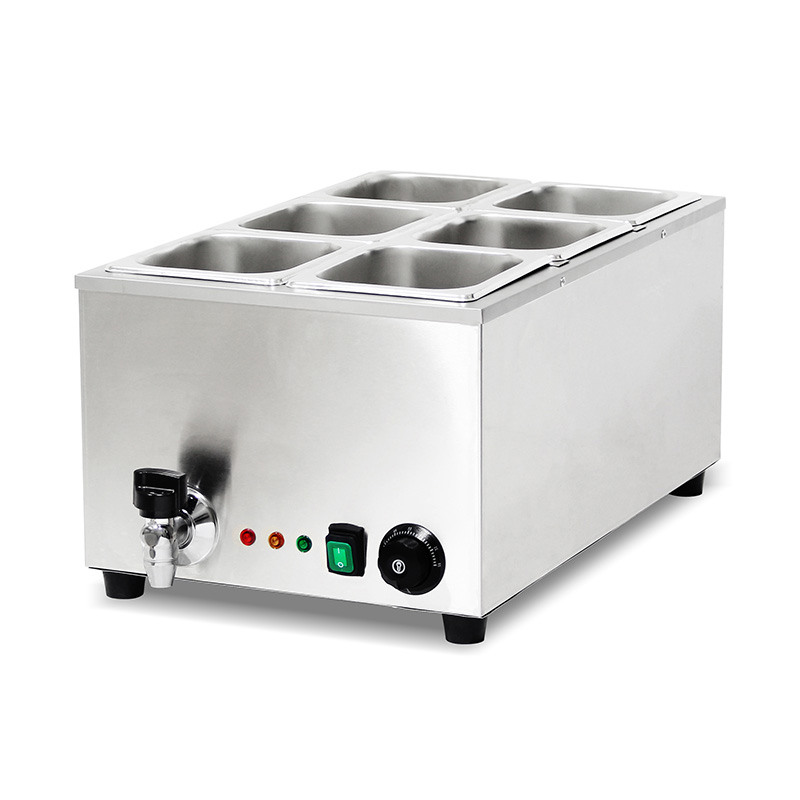 Máquina de cozinha elétrica comercial de aço inoxidável para banho-maria com aquecedor de proteção anti-seco
