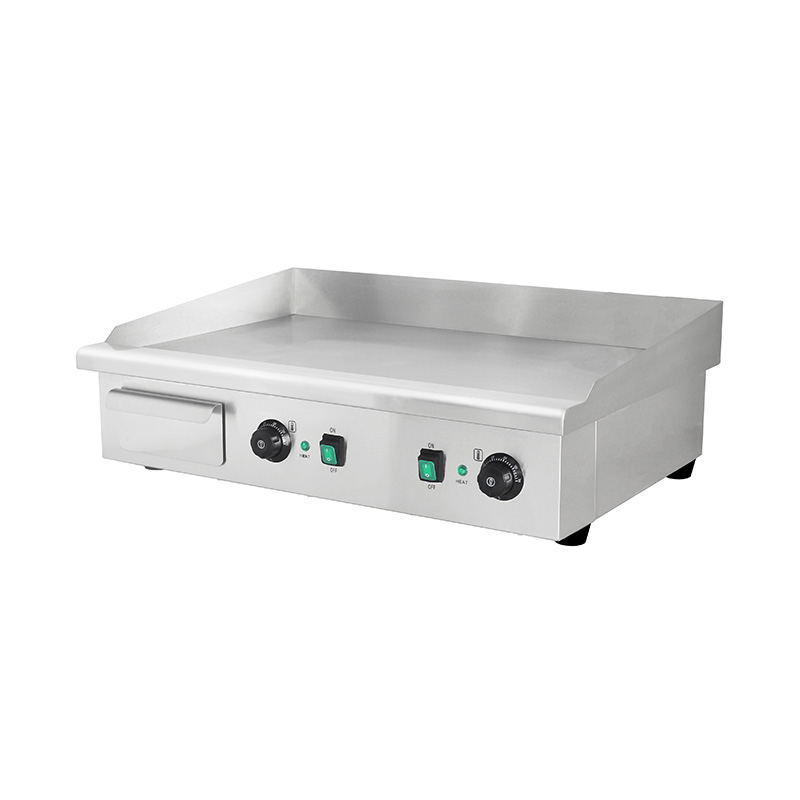 Chapa elétrica para cozinha comercial de aço inoxidável com padrão de placa plana