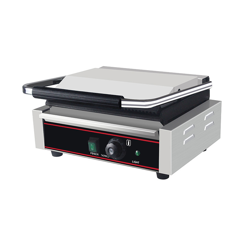 Máquina de cozinha elétrica comercial de aço inoxidável Panini Grill
