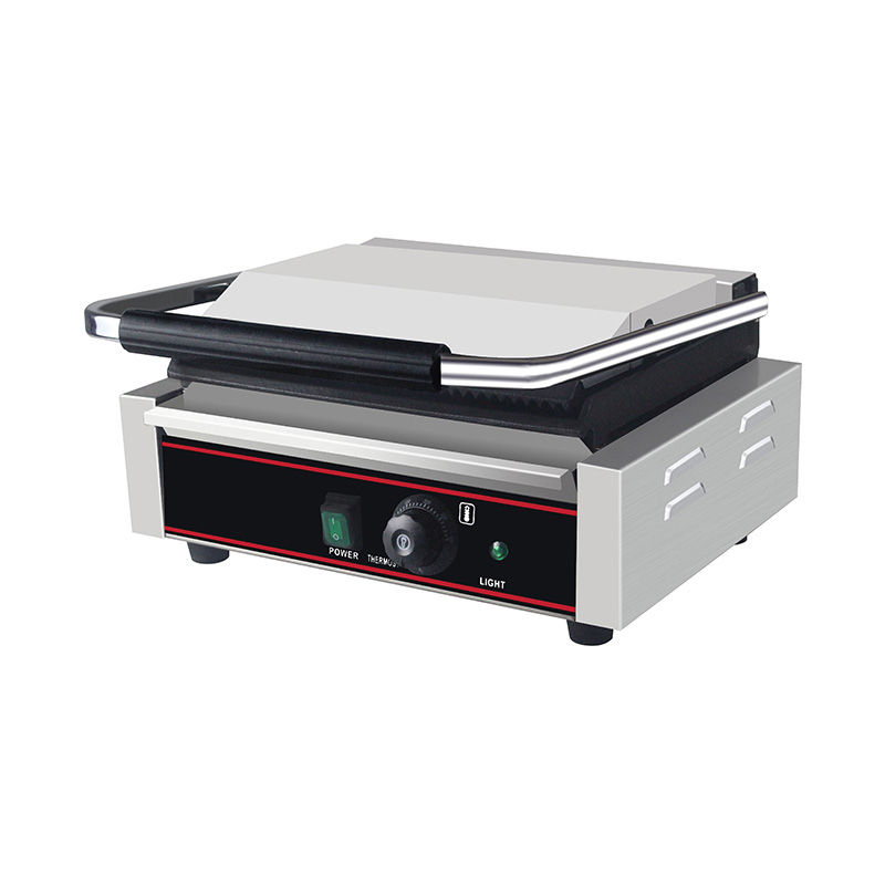 Máquina de cozinha elétrica comercial de aço inoxidável Panini Grill