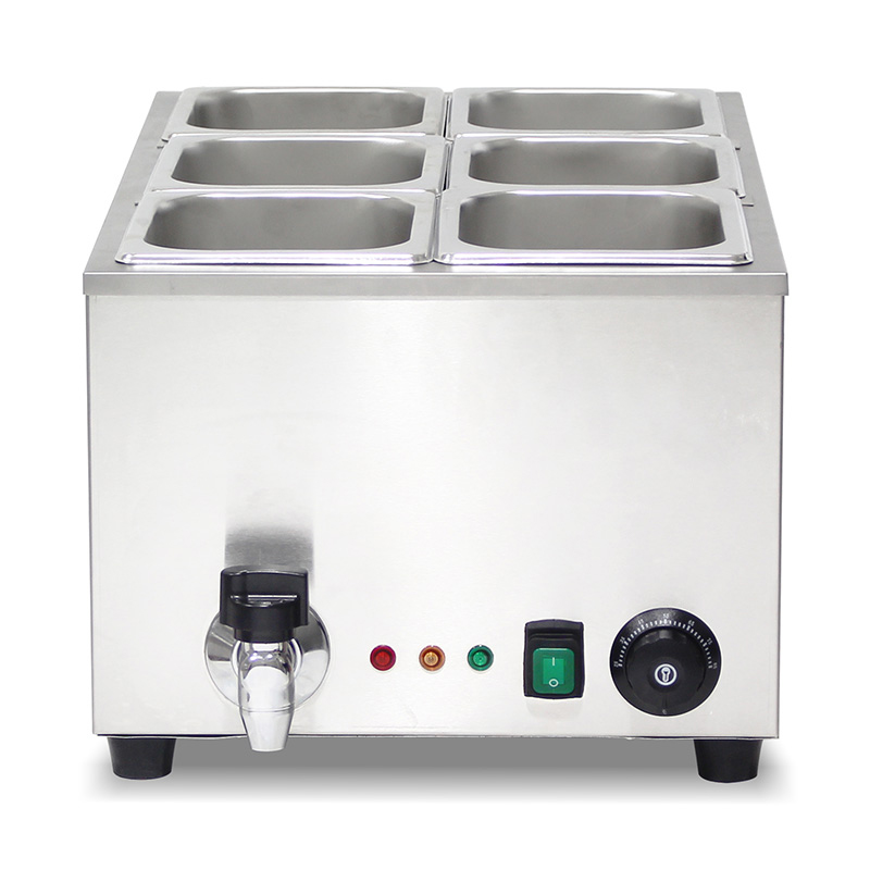 Máquina de cozinha elétrica comercial de aço inoxidável para banho-maria com aquecedor de proteção anti-seco