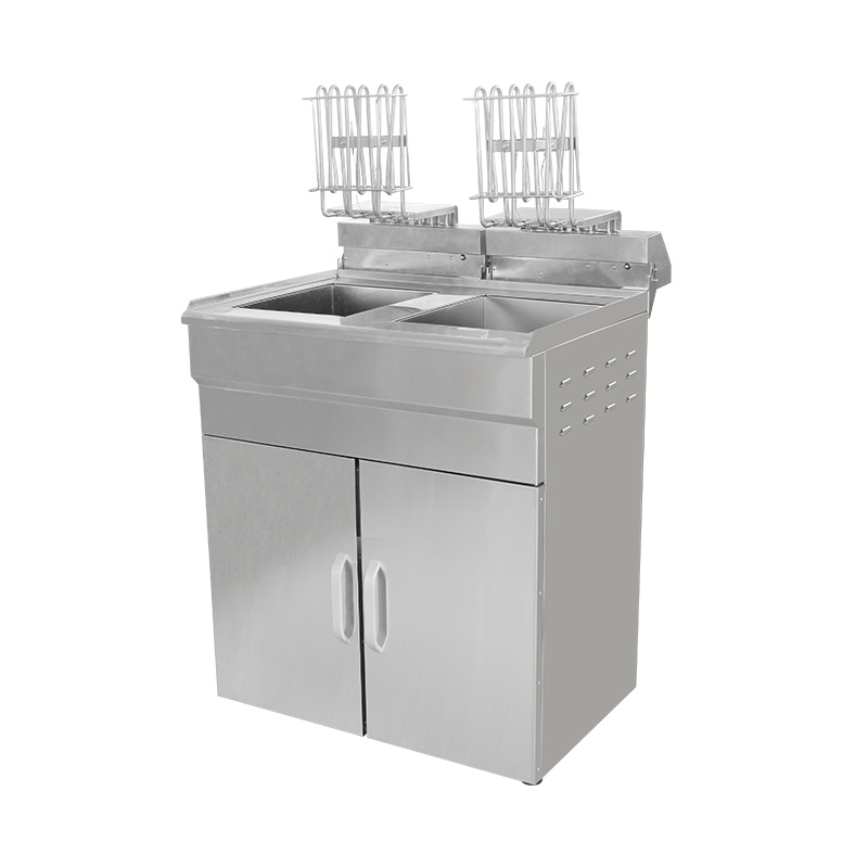 Fritadeira ereta comercial elétrica de aço inoxidável com armário