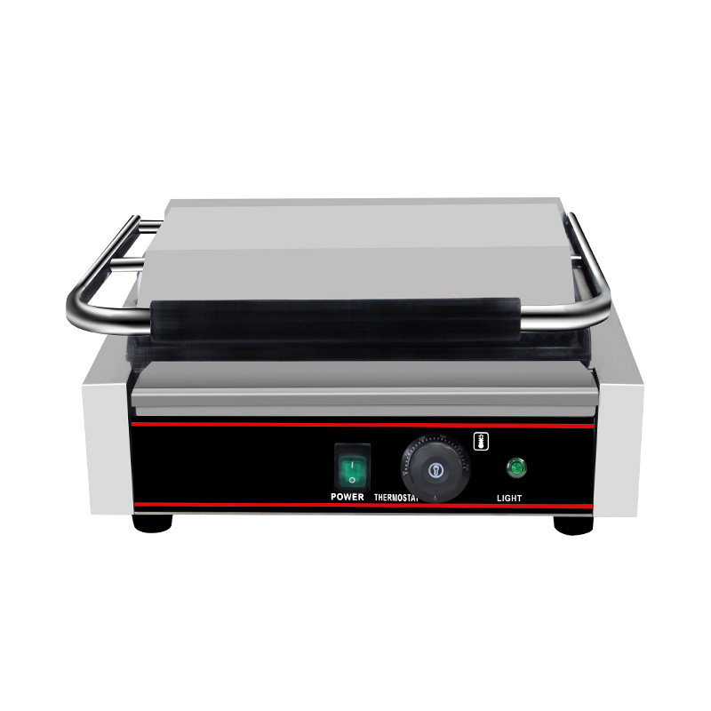 Máquina de cozinha elétrica comercial de aço inoxidável Panini Grill