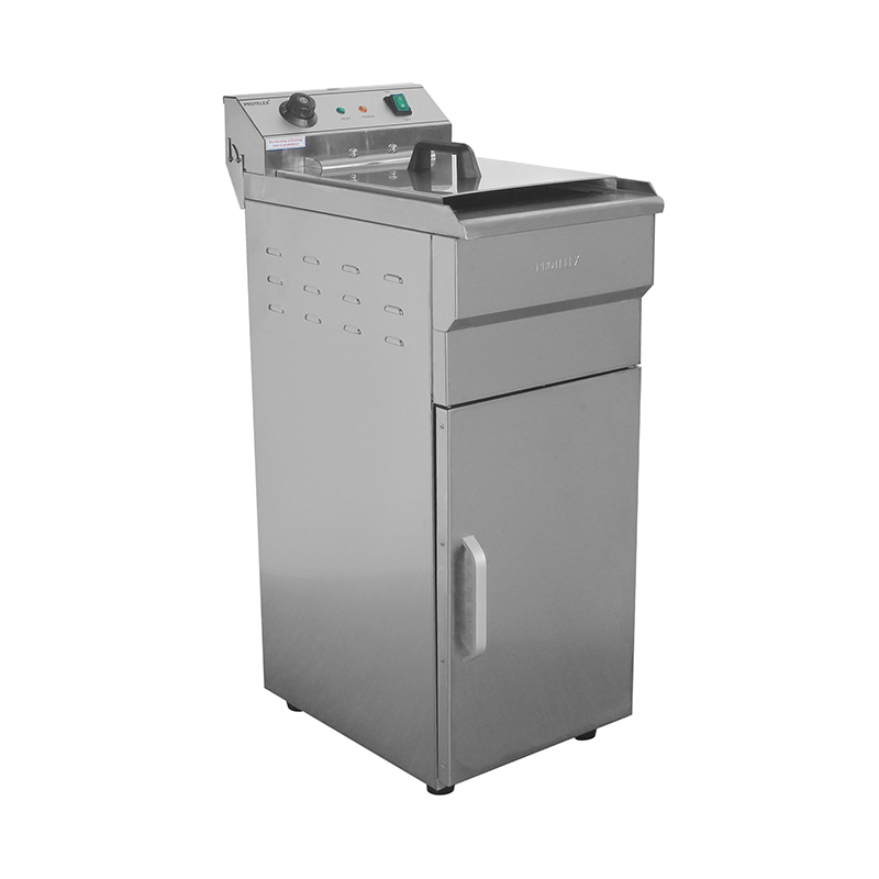 Fritadeira ereta comercial elétrica de aço inoxidável com armário