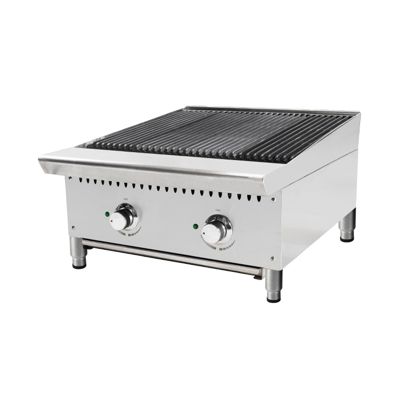 Grelha de rocha de lava a gás natural/GLP com máquina de cozinha interna externa com queimadores