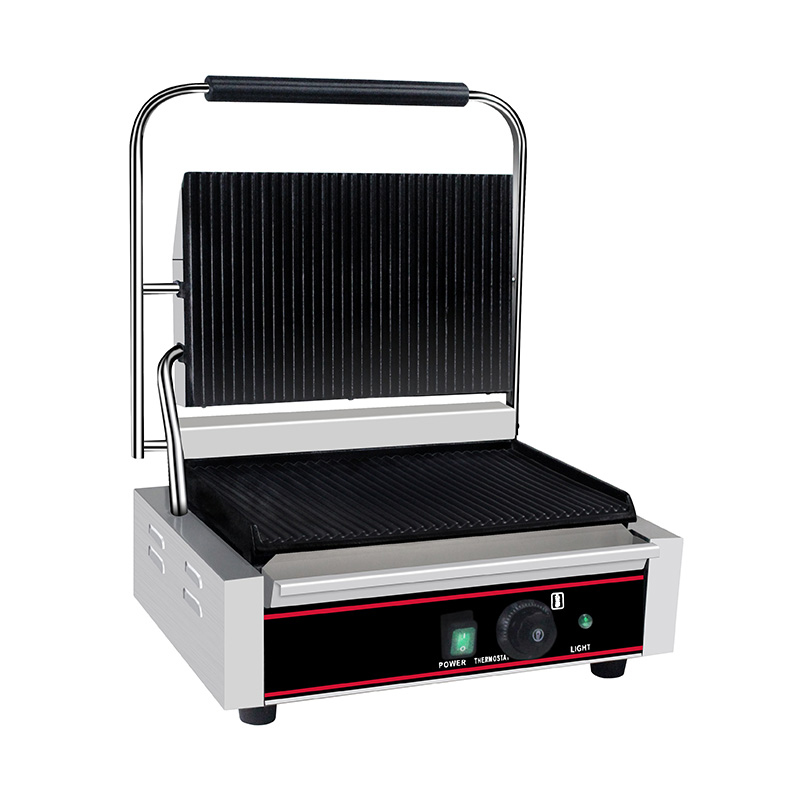 Máquina de cozinha elétrica comercial de aço inoxidável Panini Grill