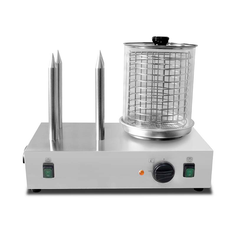 Máquina aquecedora de cachorro-quente e pão de aço inoxidável com palitos