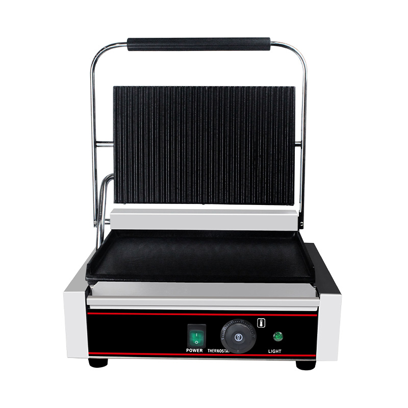 Máquina de cozinha elétrica comercial de aço inoxidável Panini Grill