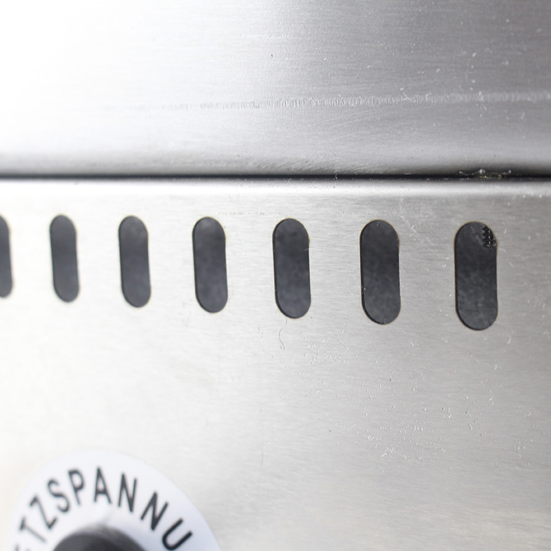 Chapa elétrica de aço inoxidável para bancada de cozinha comercial
