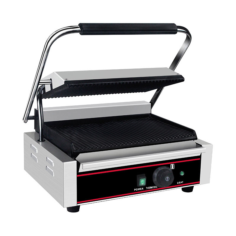 Máquina de cozinha elétrica comercial de aço inoxidável Panini Grill