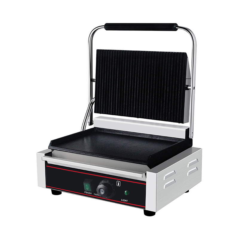 Máquina de cozinha elétrica comercial de aço inoxidável Panini Grill