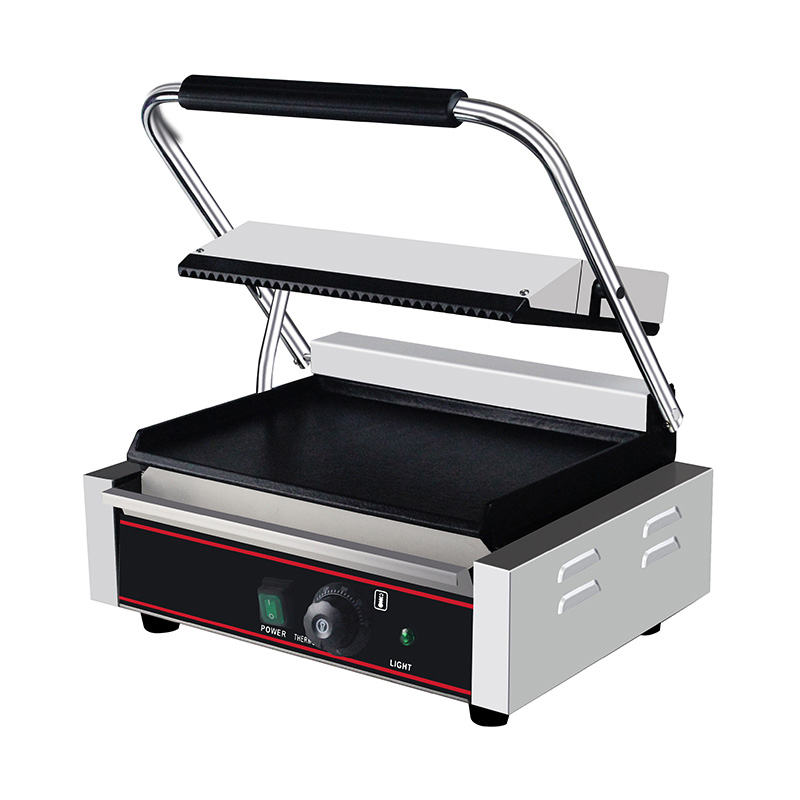 Máquina de cozinha elétrica comercial de aço inoxidável Panini Grill