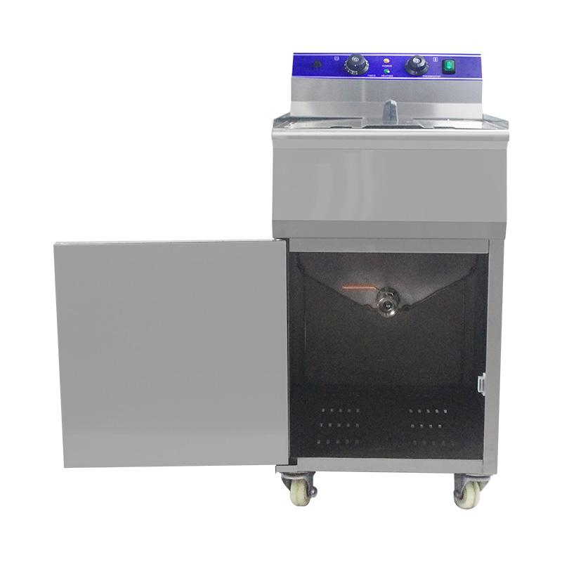 Fritadeira ereta comercial elétrica de aço inoxidável com armário