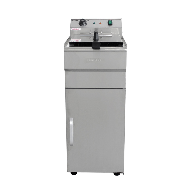 Fritadeira ereta comercial elétrica de aço inoxidável com armário