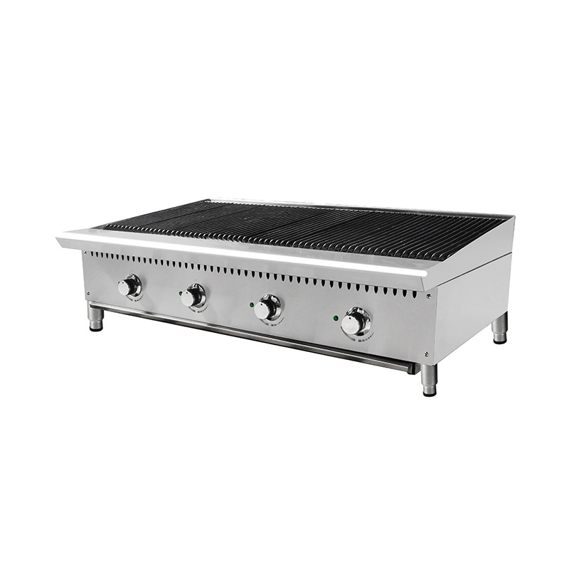 Grelha de rocha de lava a gás natural/GLP com máquina de cozinha interna externa com queimadores