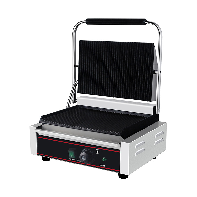 Máquina de cozinha elétrica comercial de aço inoxidável Panini Grill