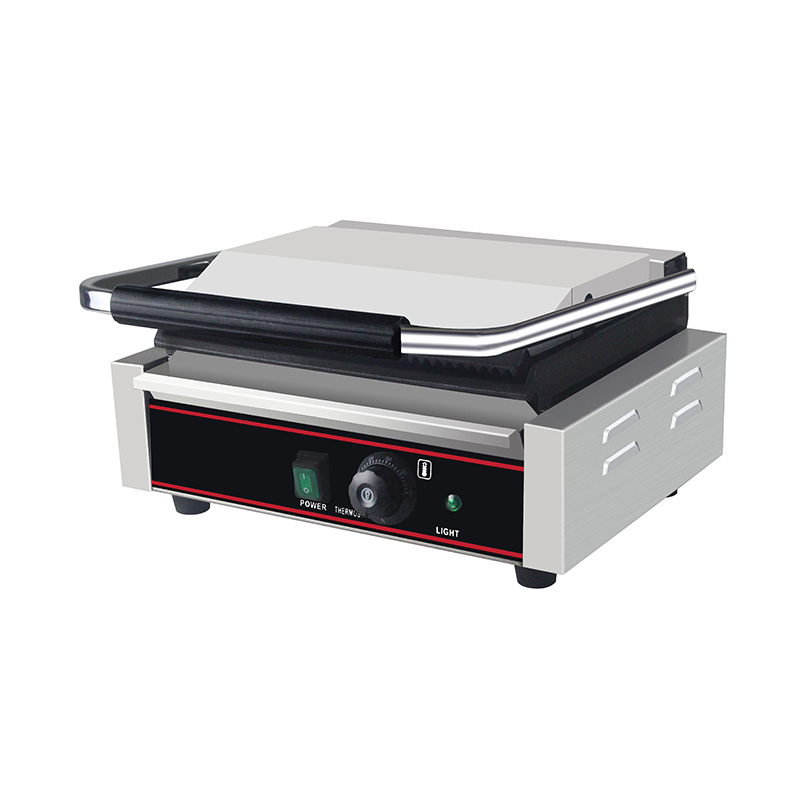 Máquina de cozinha elétrica comercial de aço inoxidável Panini Grill