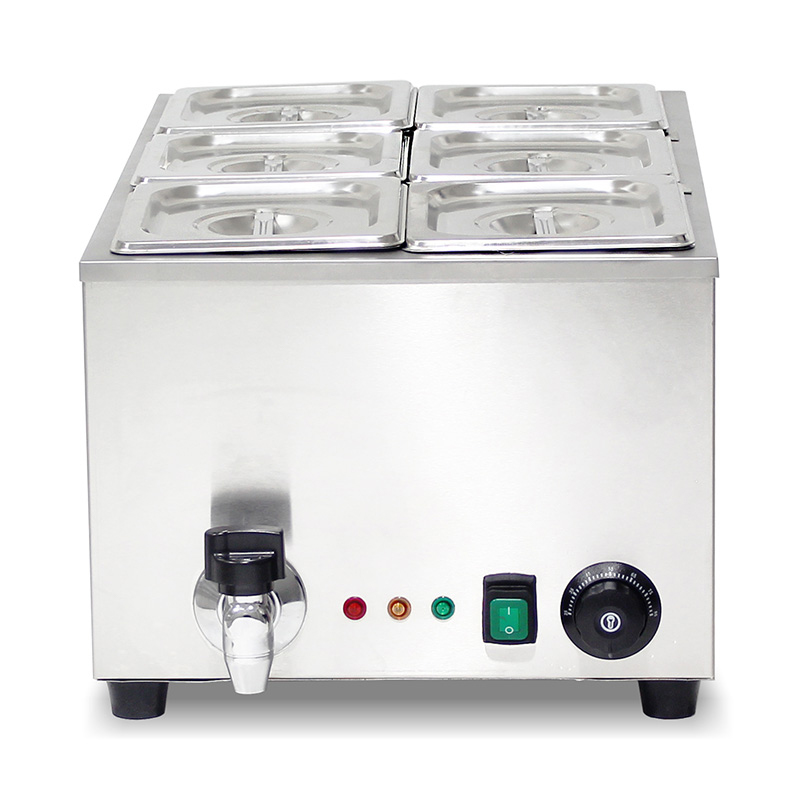 Máquina de cozinha elétrica comercial de aço inoxidável para banho-maria com aquecedor de proteção anti-seco