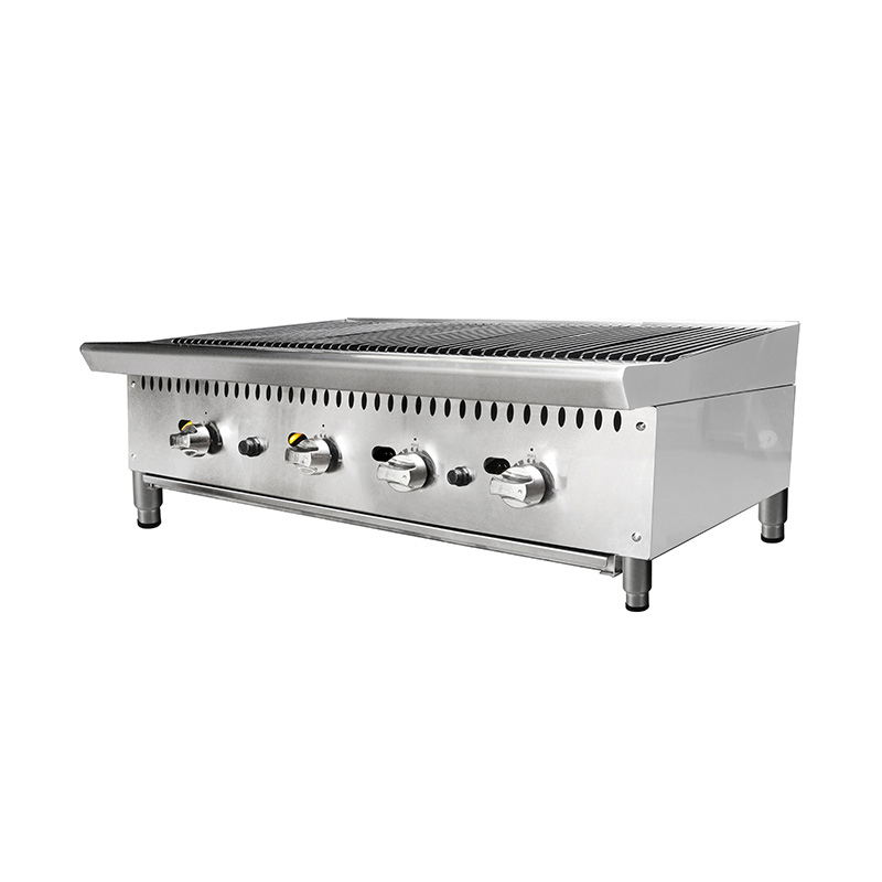 Grelha de rocha de lava a gás natural/GLP com máquina de cozinha interna externa com queimadores