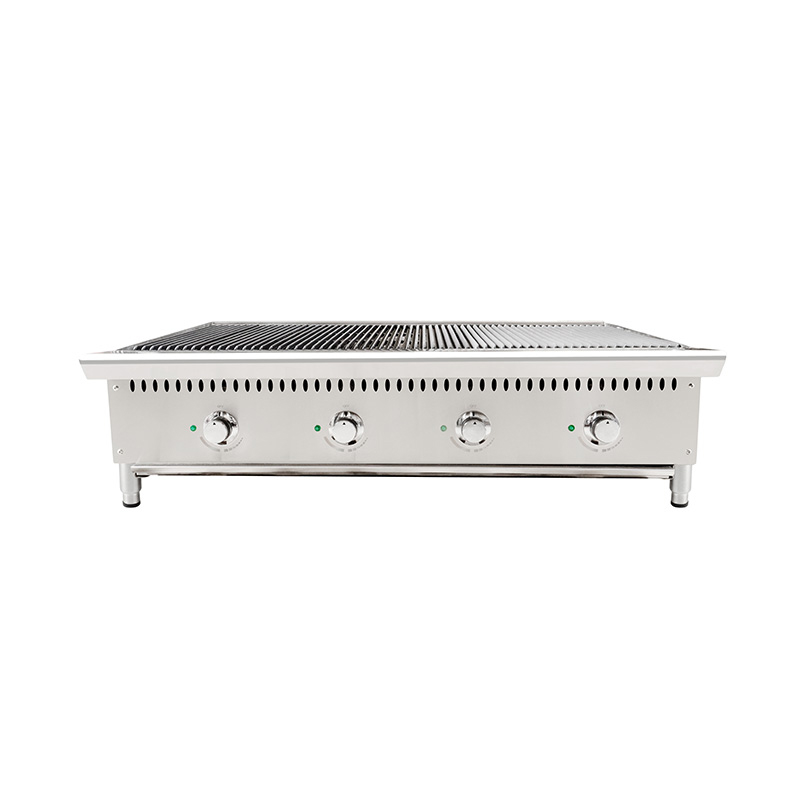 Grelha de rocha de lava a gás natural/GLP com máquina de cozinha interna externa com queimadores