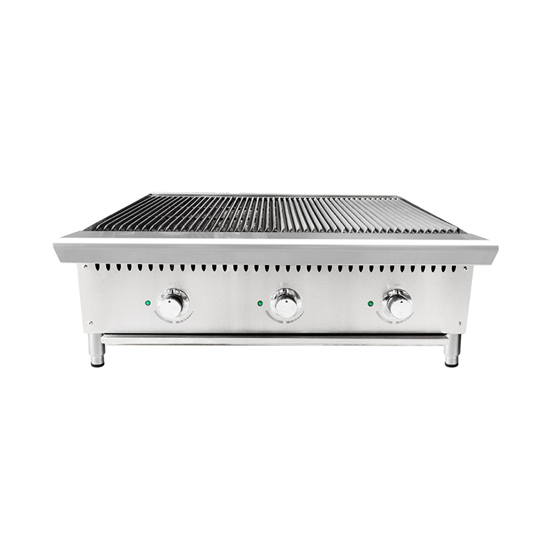 Grelha de rocha de lava a gás natural/GLP com máquina de cozinha interna externa com queimadores