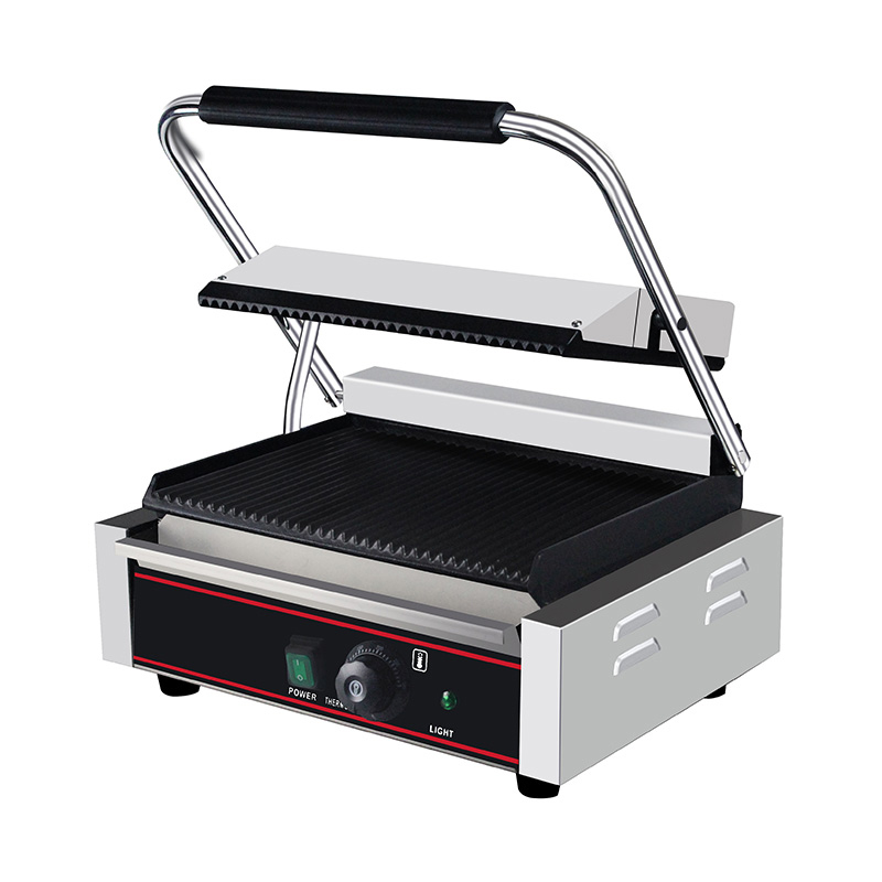 Máquina de cozinha elétrica comercial de aço inoxidável Panini Grill