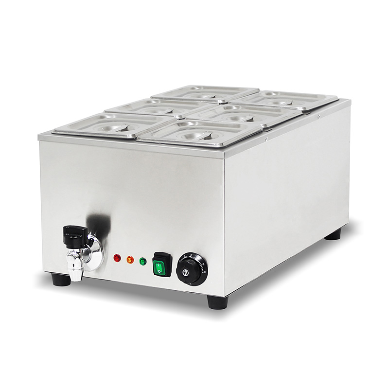 Máquina de cozinha elétrica comercial de aço inoxidável para banho-maria com aquecedor de proteção anti-seco