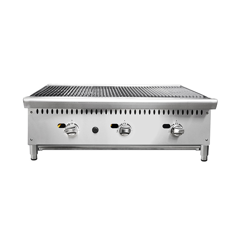 Grelha de rocha de lava a gás natural/GLP com máquina de cozinha interna externa com queimadores