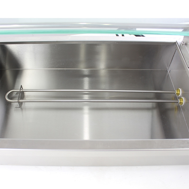 Máquina elétrica comercial de aço inoxidável de Bain Marie com protetor de vidro moderado do espirro