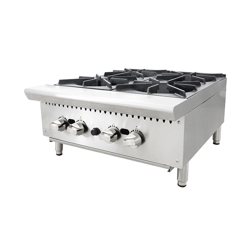 Máquina de fogão de mesa a gás natural/GLP para cozinha comercial de aço inoxidável