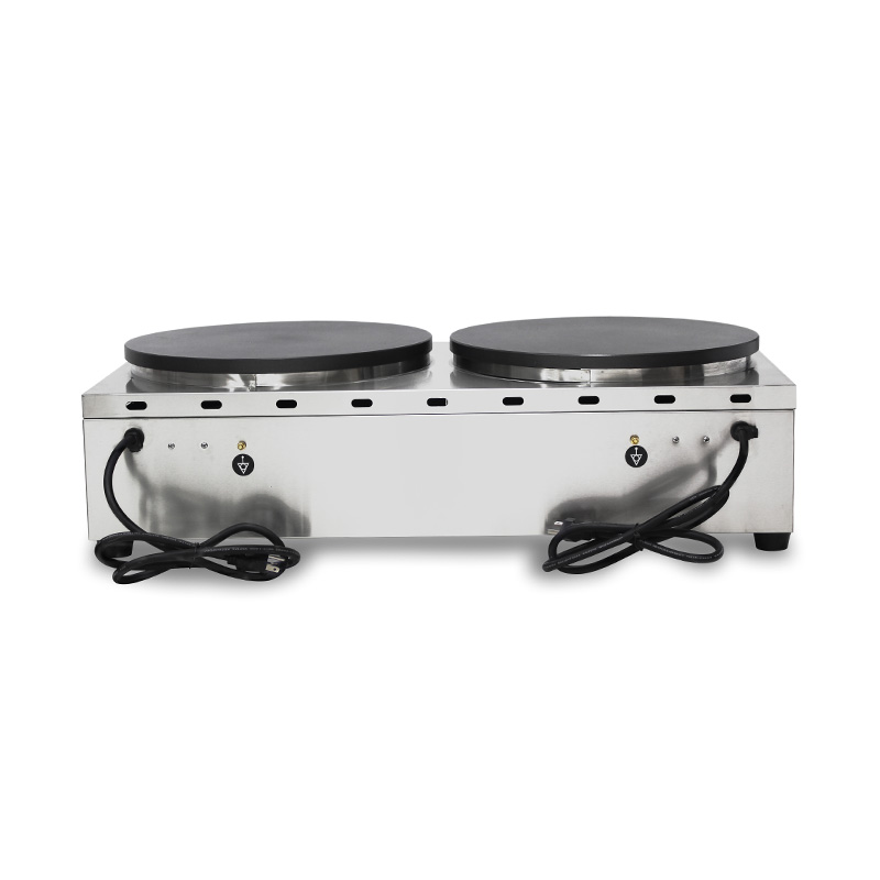 Máquina elétrica de fazer crepe revestida de teflon de aço inoxidável