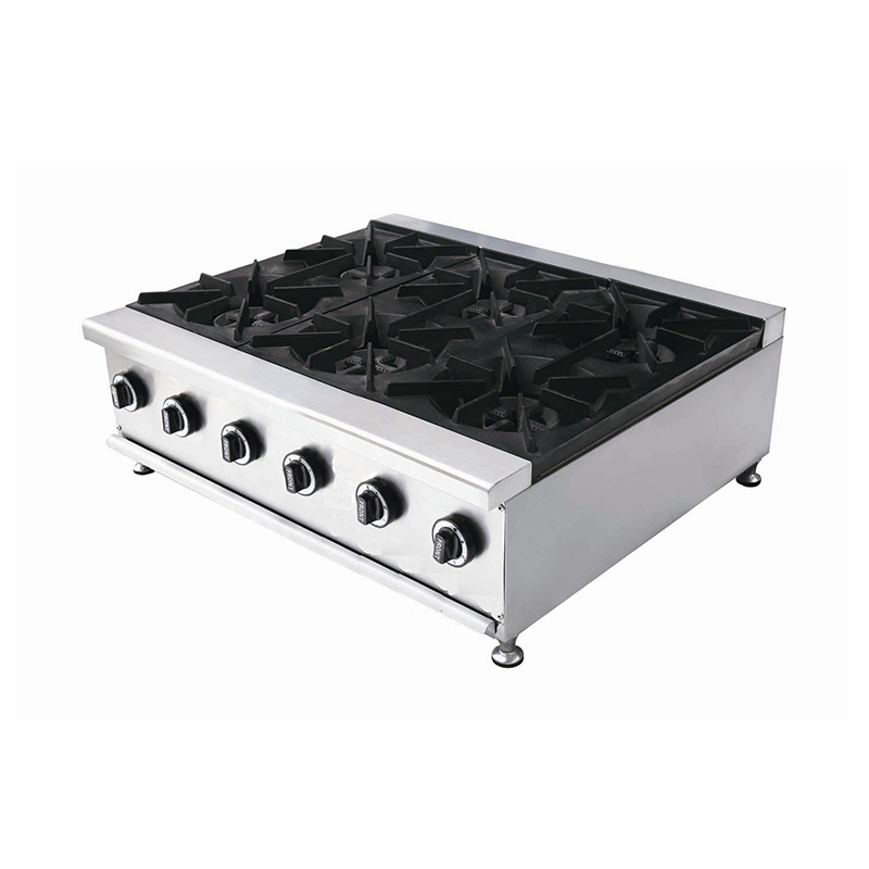 Máquina de fogão de mesa a gás natural/GLP para cozinha comercial de aço inoxidável